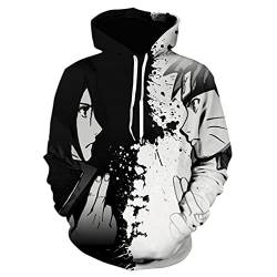 IFIKK Anime Pullover Hoodie Jungen Mädchen 3D Druck Manga Anime Kapuzenpullover Japanischen Anime Hoodie Kakashi Sasuke Pullover Outwear Unisex Sweatshirt (Stil 11, 3XL) von IFIKK