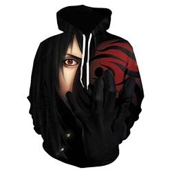 IFIKK Anime Pullover Hoodie Jungen Mädchen 3D Druck Manga Anime Kapuzenpullover Japanischen Anime Hoodie Kakashi Sasuke Pullover Outwear Unisex Sweatshirt (Stil 12, S) von IFIKK