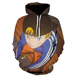 IFIKK Anime Pullover Hoodie Jungen Mädchen 3D Druck Manga Anime Kapuzenpullover Japanischen Anime Hoodie Kakashi Sasuke Pullover Outwear Unisex Sweatshirt (Stil 13, M) von IFIKK