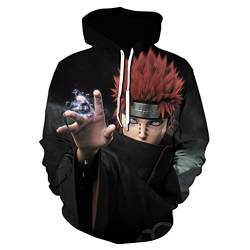 IFIKK Anime Pullover Hoodie Jungen Mädchen 3D Druck Manga Anime Kapuzenpullover Japanischen Anime Hoodie Kakashi Sasuke Pullover Outwear Unisex Sweatshirt (Stil 16, L) von IFIKK