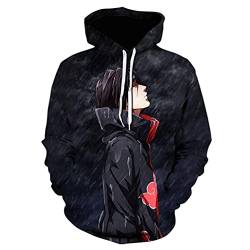 IFIKK Anime Pullover Hoodie Jungen Mädchen 3D Druck Manga Anime Kapuzenpullover Japanischen Anime Hoodie Kakashi Sasuke Pullover Outwear Unisex Sweatshirt (Stil 19, M) von IFIKK