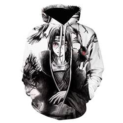 IFIKK Anime Pullover Hoodie Jungen Mädchen 3D Druck Manga Anime Kapuzenpullover Japanischen Anime Hoodie Kakashi Sasuke Pullover Outwear Unisex Sweatshirt (Stil 35, L) von IFIKK