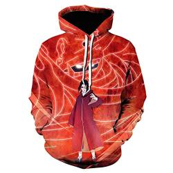 IFIKK Anime Pullover Hoodie Jungen Mädchen 3D Druck Manga Anime Kapuzenpullover Japanischen Anime Hoodie Kakashi Sasuke Pullover Outwear Unisex Sweatshirt (Stil 7, S) von IFIKK