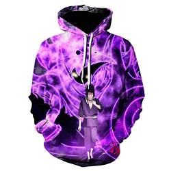 IFIKK Anime Pullover Hoodie Jungen Mädchen 3D Druck Manga Anime Kapuzenpullover Japanischen Anime Hoodie Kakashi Sasuke Pullover Outwear Unisex Sweatshirt (Stil 8, XL) von IFIKK