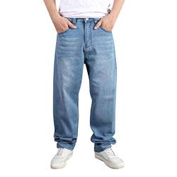 Lose lässige Herren-Hip-Hop-Jeanshose, Lose große fette beiläufige Art- und Weisehüfte-Hopfenstraßentanz-Denim-Hosen der Männer Breite Jeans Herren von IFOUNDYOU