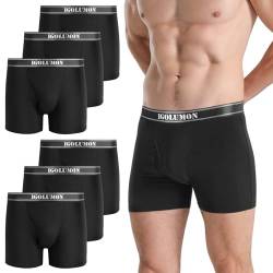 IGOLUMON Bambus Boxershorts Herren 6er Pack Atmungsaktive Unterhosen Männer Ohne Kratzenden Zettel Sport Herren Unterhosen Bequeme Passform (Gr. M - 2XL) von IGOLUMON