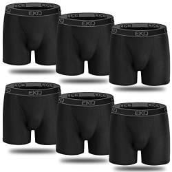 IGOLUMON Boxershorts Herren 6er Pack Bequeme Herren Unterhosen mit Elastischem Bund Shorts Herren Unterwäsche Boxer Baumwolle Ohne Kratzenden Zettel Atmungsaktive Trunks Männer für Den Allta von IGOLUMON