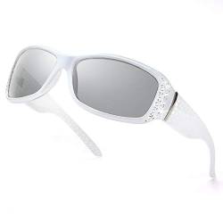 IGnaef Strass polarisierte Sonnenbrille für Frauen, UV400 Schutz Fahren/Angeln/Einkaufen Frauen Sonnenbrille von IGnaef