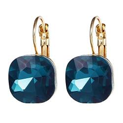 Blaue Zirkon Retro Creolen Kristall Ohrringe Huggie Ohrringe Persönlichkeit Ohrringe 14 Creolen, grün, Einheitsgröße, Huggie von IHEHUA