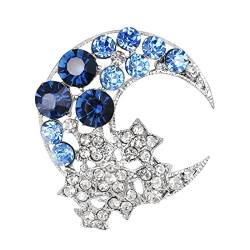 IHEHUA Fashion Trend Legierung Diamant niedliche Brosche Stern Mond Brosche Herz Pin, a, Einheitsgröße von IHEHUA