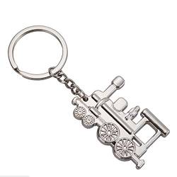 IKAAR Dampfzug Schlüsselanhänger Metall Schlüsselbund Schlüsselrung Geschenk Silber von IKAAR
