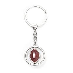 IKAAR Schlüsselanhänger Metall Auto Schlüsselanhänger American Football Anhänger Schlüsselring Geschenk für Frauen und Männe von IKAAR