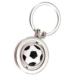 IKAAR Schlüsselanhänger Metall Schlüssel Anhänger mit Fußball Anhang für Frauen und Männer Geschenk von IKAAR