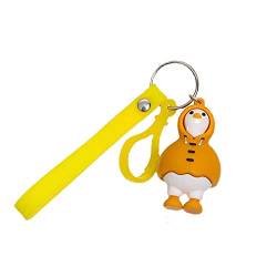 IKAAR Schlüsselanhänger PVC Cartoon-Ente Keychain Handtaschenanhänger Dekor Geschenk von IKAAR