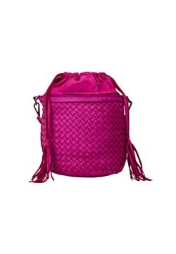 IKITA Women's Bucket Bag aus Leder, PINK von IKITA