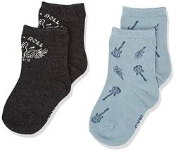 IKKS JUNIOR Baby-Jungen Lot 2 paires de chaussettes bleu Brume Socken, 15/18 von IKKS