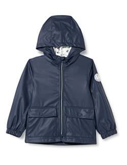 IKKS JUNIOR Baby-Mädchen Ciré Bleu Marine À Patch Xu42001.48 Parka, mit Kapuze, Marineblau, 80 von IKKS