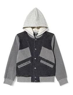 IKKS JUNIOR Jungen Veste Denim Patchwork de Jean Gris Clair et Foncé Rock + Roll Xu40013.95 Mundstück, Stone Grey, 4 Jahre von IKKS