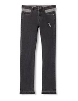 IKKS Jungen Denim Coupe Slim Foncé et Gris Clair Destroy Rock Xu29113.98 Jeans, Black Used, 2 Jahre von IKKS