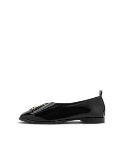 ILVI Ballerinas Damen Schwarz Lackleder, Echtes Leder (Schwarz, EU Schuhgrößensystem, Erwachsene, Damen, Numerisch, M, 37) von ILVI