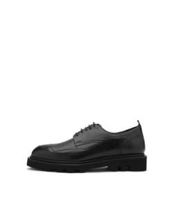 ILVI Schwarze Lederschuhe Herren Alltagsschuhe, Echtes Leder (Schwarz, EU Schuhgrößensystem, Erwachsene, Herren, Numerisch, M, 41) von ILVI