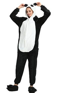 Tierkostüme Tier-Einteiler für Erwachsene, Halloween-Pyjama, Cosplay-Kostüm, Loungewear, panda, L von ILWHE