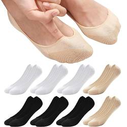 ILovDaisy 8 Paar Füßlinge Ballerina Socken Damen Atmungsaktiv Füsslinge, Unsichtbare Sneaker Socken No Show Rutschfeste Socken mit Siliconpad Kurze Socken Halbsocken Mehrfarbig 36-40 von ILovDaisy