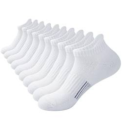 ILovDaisy Sneaker Socken Damen Sportsocken Weiß 35-38, 5 Paar Sneakersocken Laufsocken Atmungsaktiv Kurze Knöchelsocken aus Baumwolle von ILovDaisy