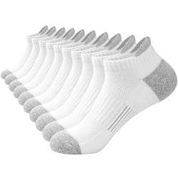ILovDaisy Sneaker Socken Damen Sportsocken Weiß 39-42, 5 Paar Sneakersocken Laufsocken Atmungsaktiv Kurze Knöchelsocken aus Baumwolle von ILovDaisy