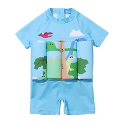 IMEKIS Jungen Schwimmender Badeanzug Dinosaurier Schwimmhilfe Kind Baby Einteiliger Schwimmkraft Schwimmanzug Flotation Badeanzug mit 8 Abnehmbaren Auftrieb Schwimmen Lernen Ausbildung Anzug von IMEKIS