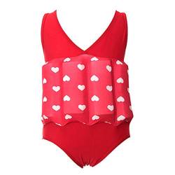 Mädchen Bojen Badeanzug Kinder Unisex Bademode Schwimmhilfe Jungen Einteiliger Schwimmanzug mit Verstellbarem Auftrieb Schwimmkraft Badebekleidung Schwimmen Lernen Ausbildung Anzug Rot 18-24 Monate von IMEKIS