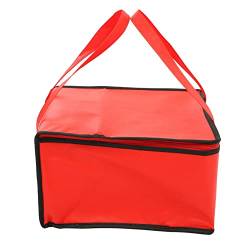 IMIKEYA 2st Isoliertaschen Pizzatüten Lebensmittelverpackungsbeutel Isolierte Mittagstasche Herrenhandtasche Lunch-Box Vlies Aluminiumfolie Einkaufstasche Rot Mann von IMIKEYA