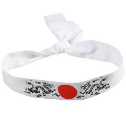 IMIKEYA Japanisches Hachimaki-Stirnband Ninja-Stirnband Drachenmuster Sushi-Koch-Stirnband Bandana Sport Karate-Stirnband Kostüm Krawatte Kopfbedeckung Kopfbedeckung Für Karate Kochen von IMIKEYA