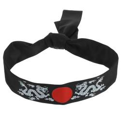 IMIKEYA Japanisches Hachimaki-Stirnband Ninja-Stirnband Drachenmuster Sushi-Koch-Stirnband Bandana Sport Karate-Stirnband Kostüm Krawatte Kopfbedeckung Kopfbedeckung Für Karate Kochen von IMIKEYA