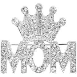 IMIKEYA Muttertagsgeschenke Brosche Mutter Krone Brosche Anstecknadel Strass Kristall Anstecknadel Muttertagsgeschenk Für Mütter Frauen von IMIKEYA