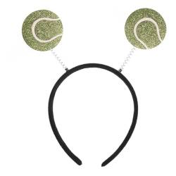 IMIKEYA Tennis-Stirnband Glitzer-Tennisball-Kopfbopper Sport-Tiara Haarband Spieltag Haarschmuck Für Damen Herren Party Fan-Geschenke von IMIKEYA