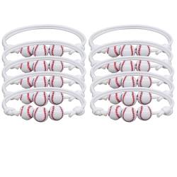 IMINI Baseball-Armband für Herren, Jungen, Mädchen, leicht, geflochtenes Armband, minimalistisch, klassisch, Acryl, Baseball-Kette, Charm, verstellbar, sportlich, inspirierende Geschenke für von IMINI