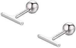 Mini Bar Ohrstecker für Frauen Mädchen Sterling Silber 925 Ohrringe Caetilage Ohrringe Tragus Ohrstecker Piercing Helix Ohrringe von IMINI