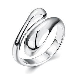 Teardrop Open Ring 18 Karat Platin Überzogener minimalistischer Daumen Finger Band Statement Wrap Ringe für Frauen Mädchen Männer Mode Geschenke von IMINI