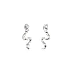 Winzige Schlangen Ohrstecker Sterling Silber 925 Ohrringe Zirkonia Knorpel Ohrringe Piercing Ohrstecker Modeschmuck für Damen Mädchen von IMINI