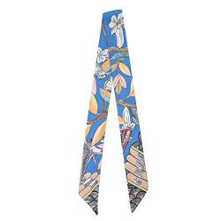IMLECK Fashion Natural Flower Bird Printing Handtasche Griff Ribbon Scarf Halstuch für Frauen - - Einheitsgröße von IMLECK