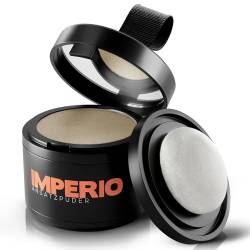 IMPERIO Ansatzpuder - Haar Concealer zur Haarverdichtung für Frauen und Männer, wasserfestes Haar Make-up zum Ansatz kaschieren - 4g (Mittelblond) von IMPERIO