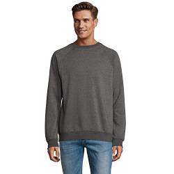 Herren-Sweatshirt, ohne Kapuze, Hoodie für Herren, aus Bio-Baumwolle/Sweatshirt, erhältlich in verschiedenen Größen (S bis 3XL) / Kleidung/Pullover für Herren, Grau meliert, XXL von IMPRESSION T-SHIRT PERSONNALISE
