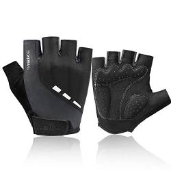 INBIKE Fahrradhandschuhe Kinder Herren Männer Fahrrad Handschuhe MTB Radhandschuhe Kurz für Radsport Moutainbike Radfahren Rennrad schwarz&Grau L von INBIKE