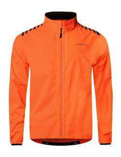 INBIKE Fahrradjacke Herren Sommer Winter Wasserdicht Atmungsaktiv Regenjacke Regenmantel Fahrrad Radsport Laufjacke Regen Leicht Frühling Herbst Orange 3XL von INBIKE