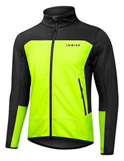 INBIKE Fahrradjacke Herren Winter Wasserdicht Atmungsaktiv Winddicht Radjacke Softshelljacke Jungen Regen Jacke Leicht Frühling Herbst Outdoor MTB Fahrrad Radsport Grün Schwarz M von INBIKE