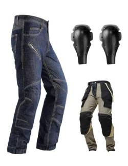 INBIKE Motorradhose Herren Motorrad Jeans Motorradbekleidung Schutzkleidung Motorradjeans Hose mit Protektoren L von INBIKE