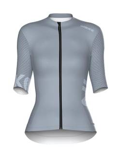 INBIKE Radtrikot Damen Kurzarm Fahrradtrikot Sommer Atmungsaktiv Trikot Fahrrad Rennrad Shirt Fahrradbekleidung Grau 2XL von INBIKE