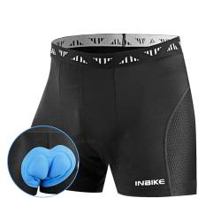 INBIKE Radunterhose Herren Gepolstert Fahrrad Unterhose Radlerunterhose Fahrradunterhose Kurz Radhose Sommer mit Sitzpolster Schwarz M von INBIKE