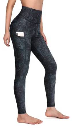 INCHICK Damen Leggings Sporthosen Yoga mit Handytaschen Grau-grün 4XL von INCHICK